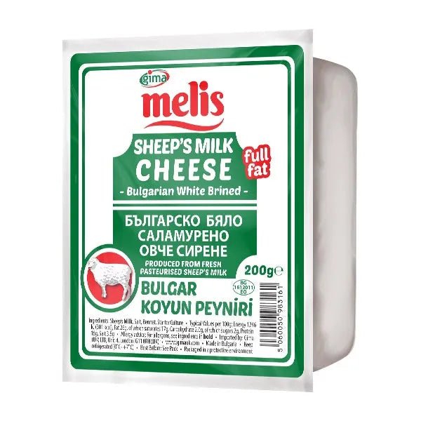 Melis sheep's milk cheese packaging on a white background