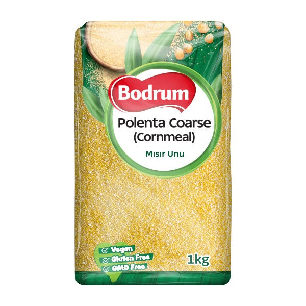 Bodrum Polenta Coarse Cornmeal packaging on a white background