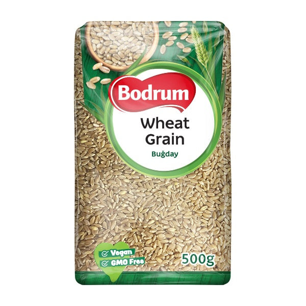 Packaging of Bodrum Wheat Grain on a white background