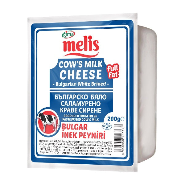 Melis cow's milk cheese packaging on a white background