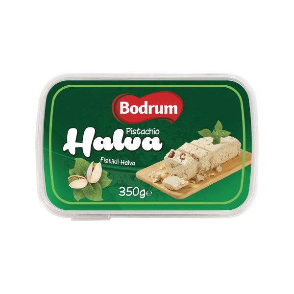 Bodrum Pistachio Halva packaging on a white background
