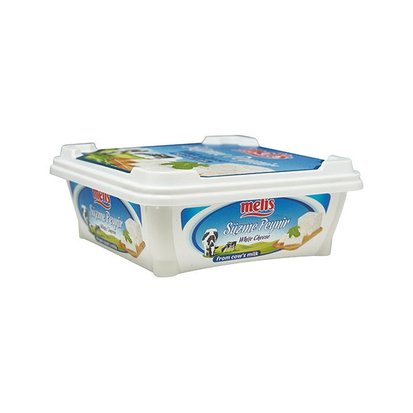 Melts cheese container on a white background