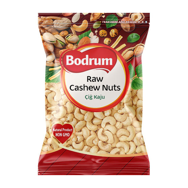 600g pack of premium Bodrum Foods raw cashew nuts for vegan cooking and snacking
