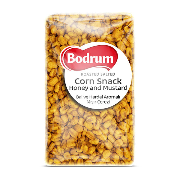Packaged corn snack with Bodrum branding on a white background