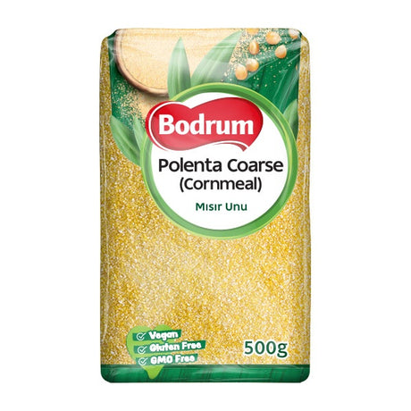 Bodrum Polenta Coarse Cornmeal packaging on a white background