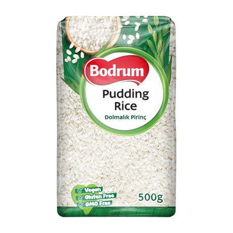 Bodrum Pudding Rice packaging on a white background
