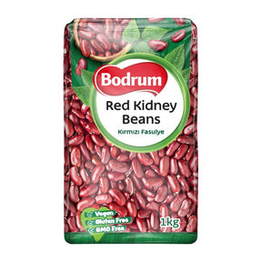 Packaging of Bodrum Red Kidney Beans on a white background