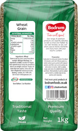Bodrum wheat grain packaging with green background