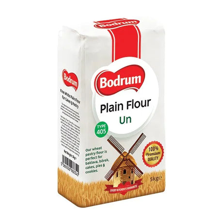 Bodrum Plain Flour packaging on a white background