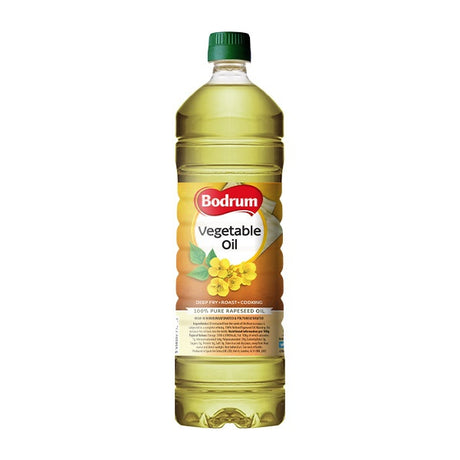 Bottle of Bodrum Vegetable Oil on a white background