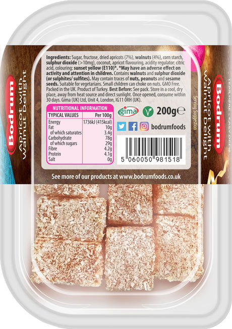 Packaged food product with Nutritional Information label on a white background