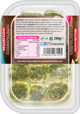 Packaged food product with Bodrum Foods branding and nutritional information label.