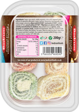 Packaged food product with visible branding and nutritional information label.