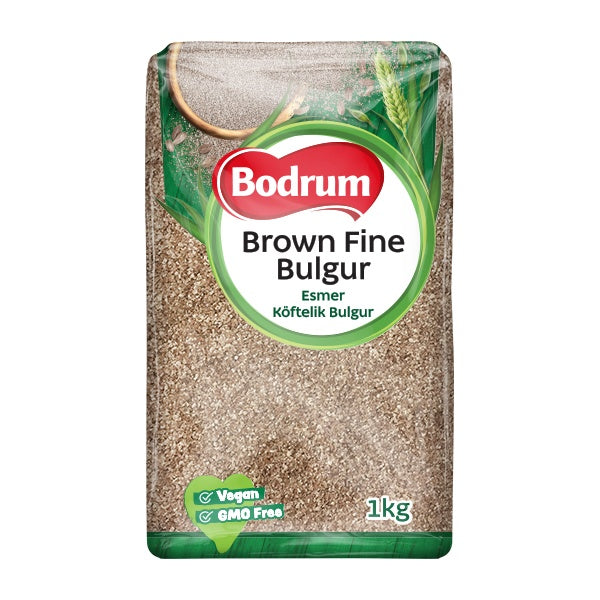 Bodrum Brown Fine Bulgur package on a white background