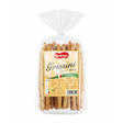 Packaged grissini with olives by Bodrum on a white background