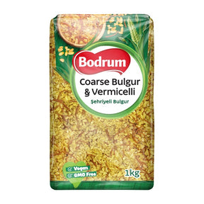Bodrum Coarse Bulgur & Vermicelli packaging on a white background