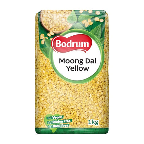 Bodrum Moong Dal Yellow packaging on a white background