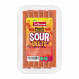Pack of Sultanum Peach Flavoured Sour Belts on a white background